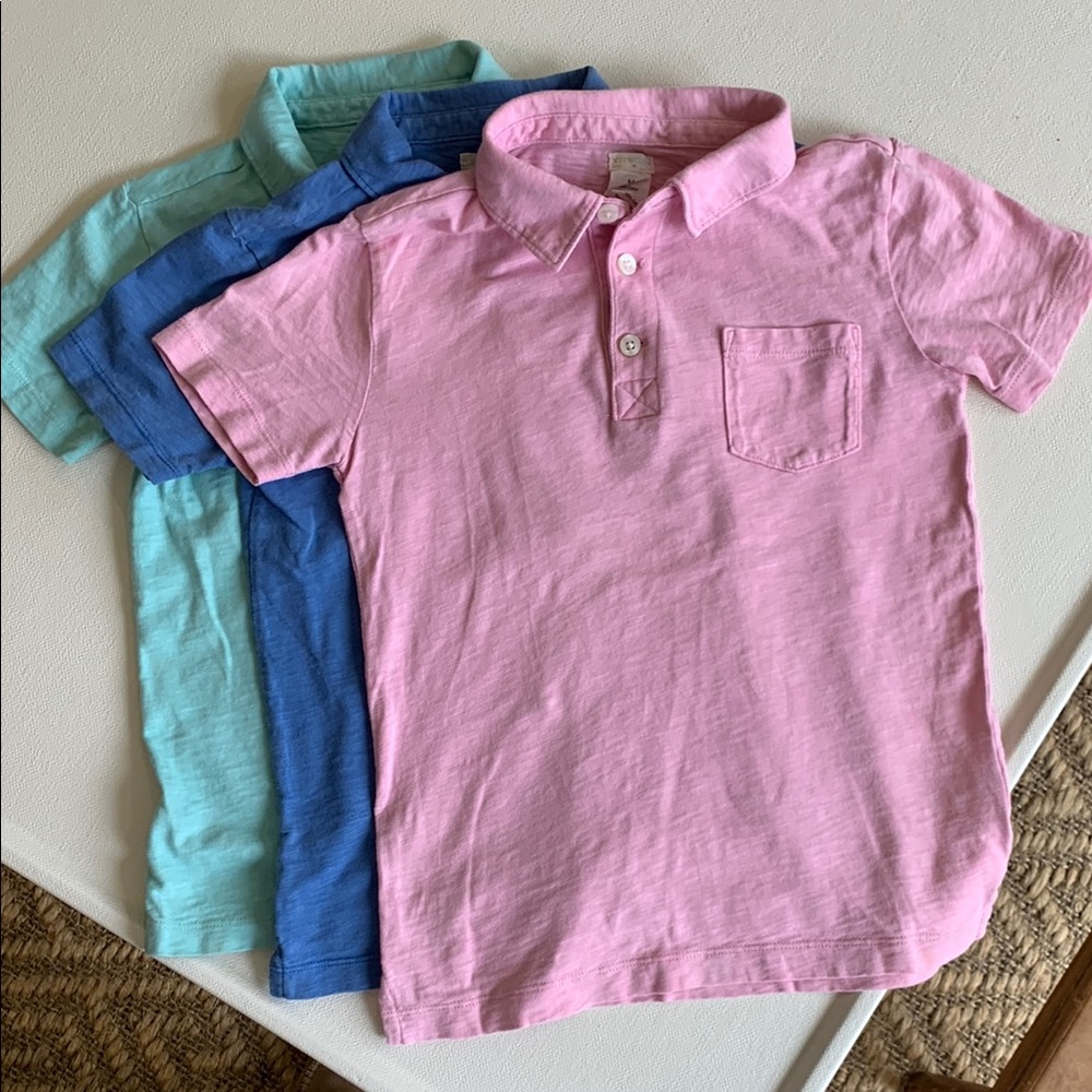Crewcuts garment dyed polo lot Size 6-7